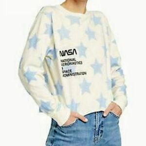 MIGHTY FINE NASA cropped long sleeve top w…